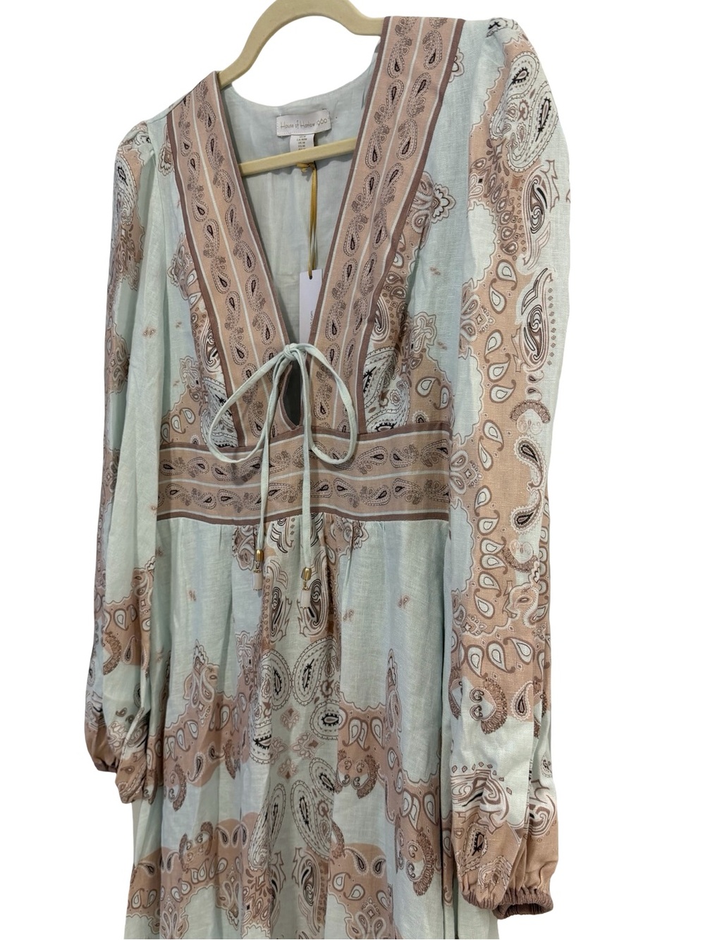 House of Harlow 1960 Floral Paisley Linen Maxi Dress M NWT - Picture 6 of 11